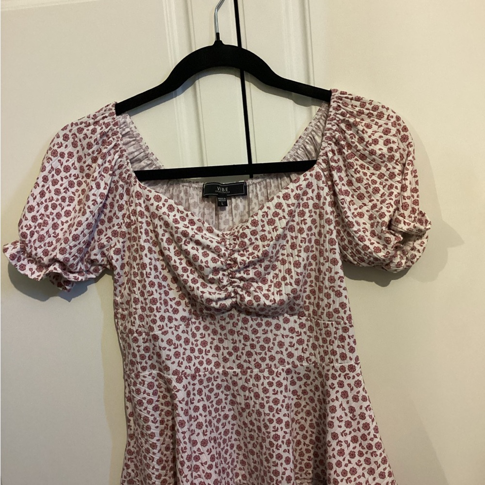 Vibe Pink Ruched Puff Sleeve Blouse